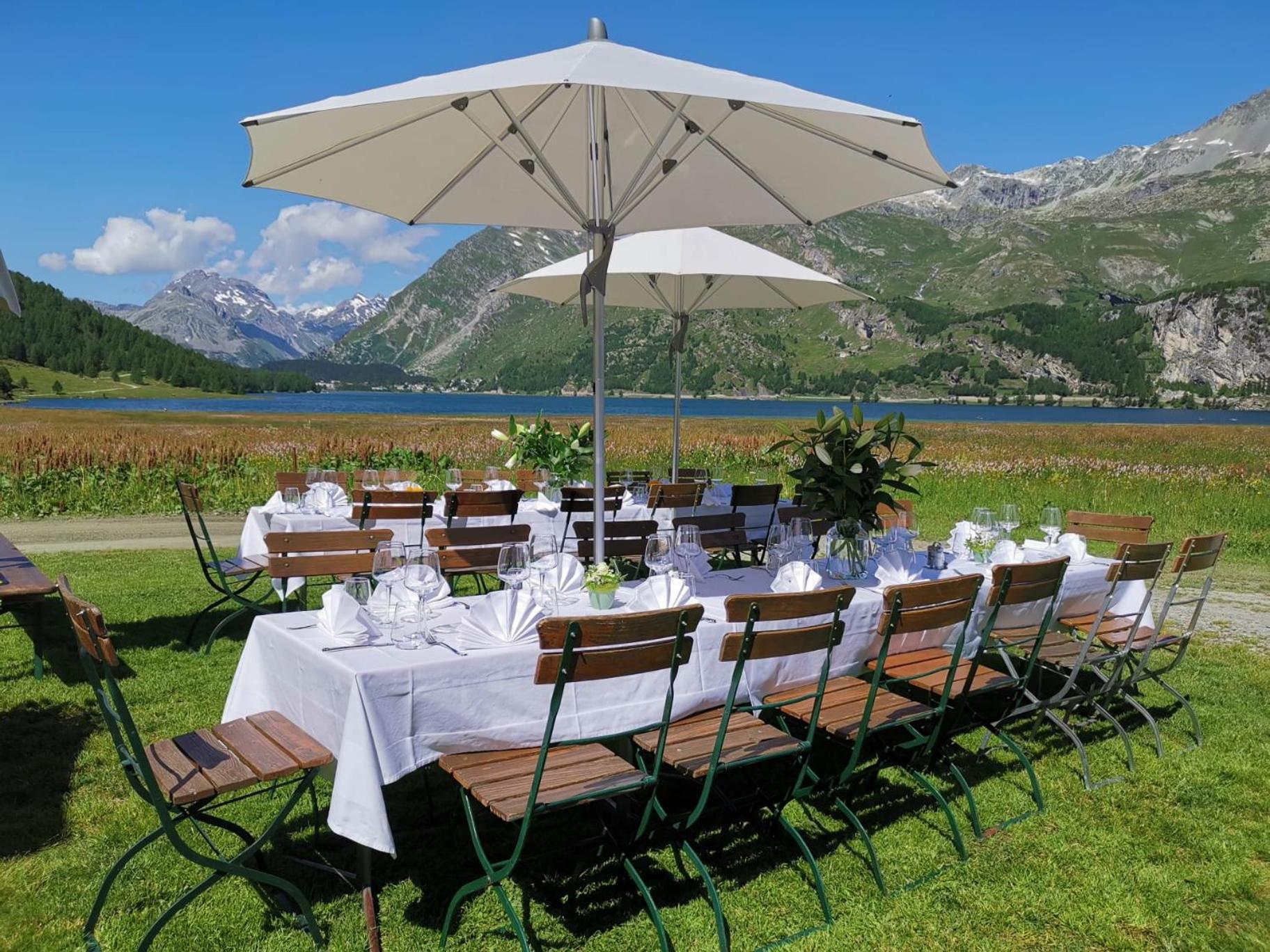 Hotel Ristorante Lagrev Maloja Esterno foto